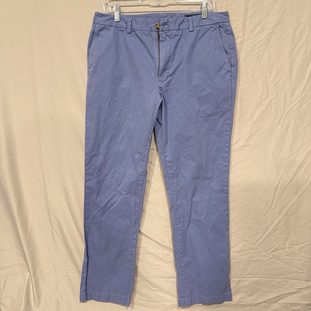Vineyard Vines Mens Chino Pants 34x32 Blue Slim Fit Stretch Casual Dress